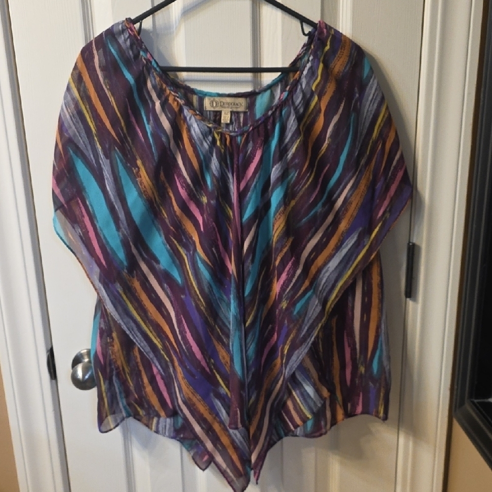 Democracy Multicolor Striped Blouse